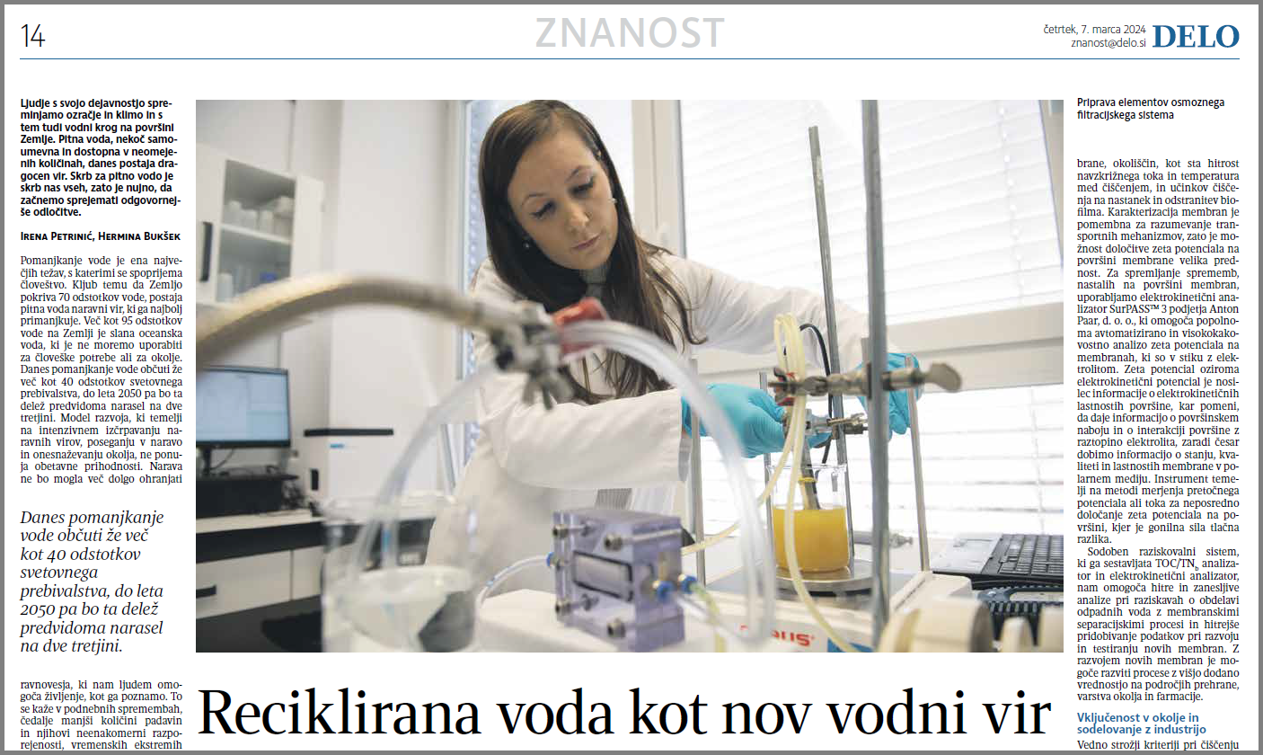 Reciklirana voda kot nov vodni vir_Delo